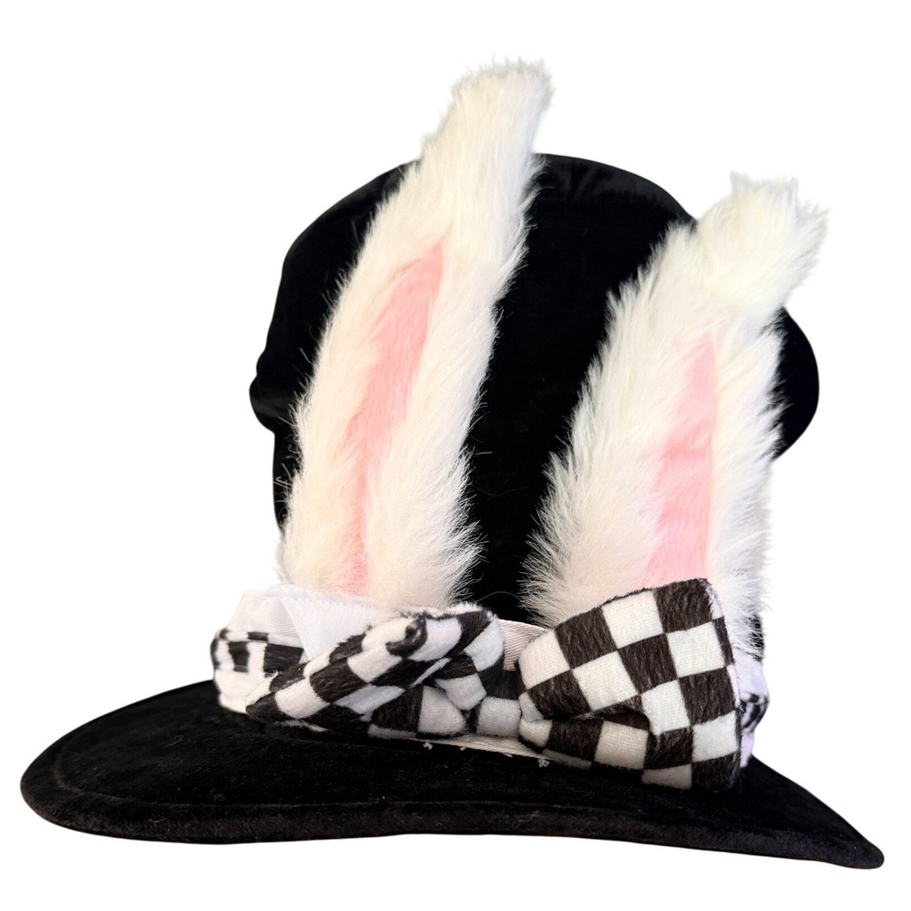 Alice in Wonderland White Rabbit Black Costume Top Hat